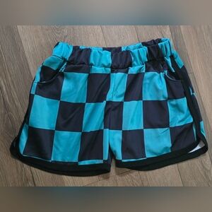 Demon Slayer Look Alike Checkered Women's Shorts